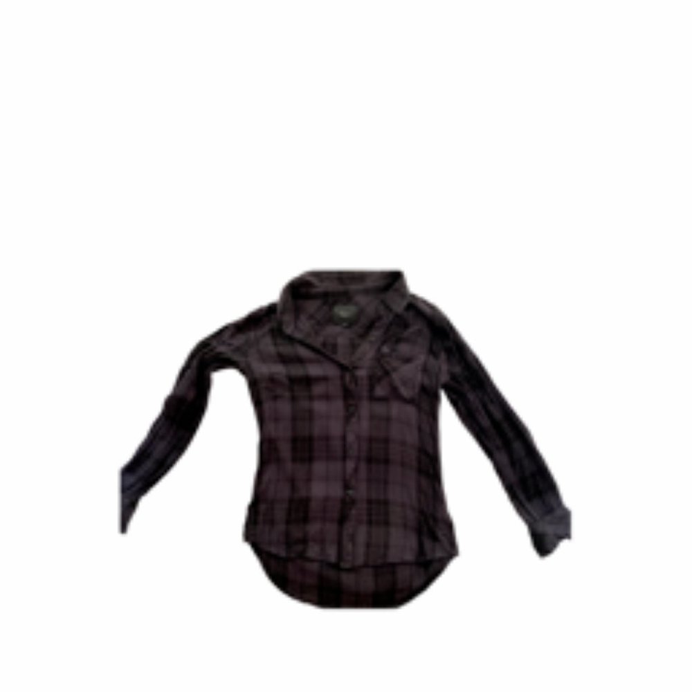Rails Flannel Button Down X-Small Grey/ Black - image 2